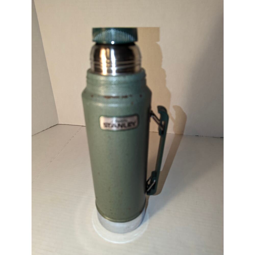 Vtg Aladdin Stanley A-944DH 1 QT Thermos #100 Cup #RH94 Handle #13B Stopper - Picture 5 of 12